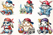 Hip Hop Bunny Easter Day Sublimation, an Illustration by DreamCafeArt (Thumbnail 3 of 3)