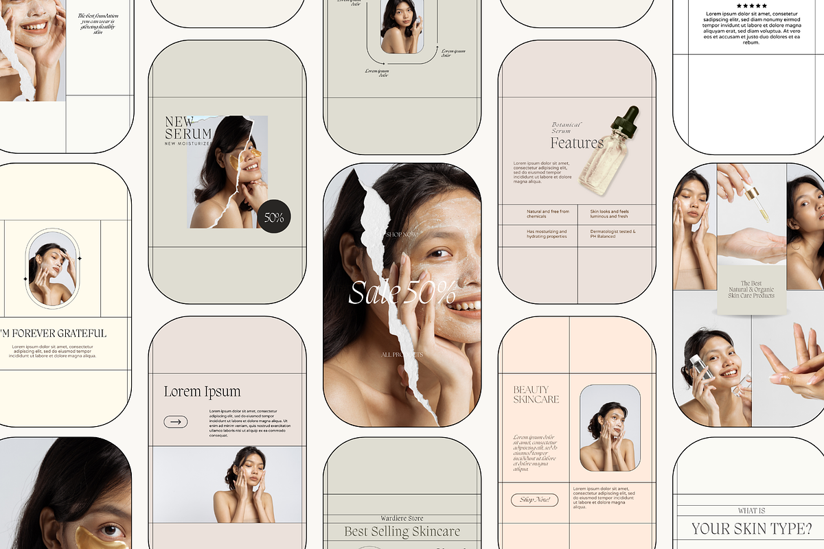 Skincare Instagram Story Templates, a Social Media Template by marmaries (Photo 3 of 5)