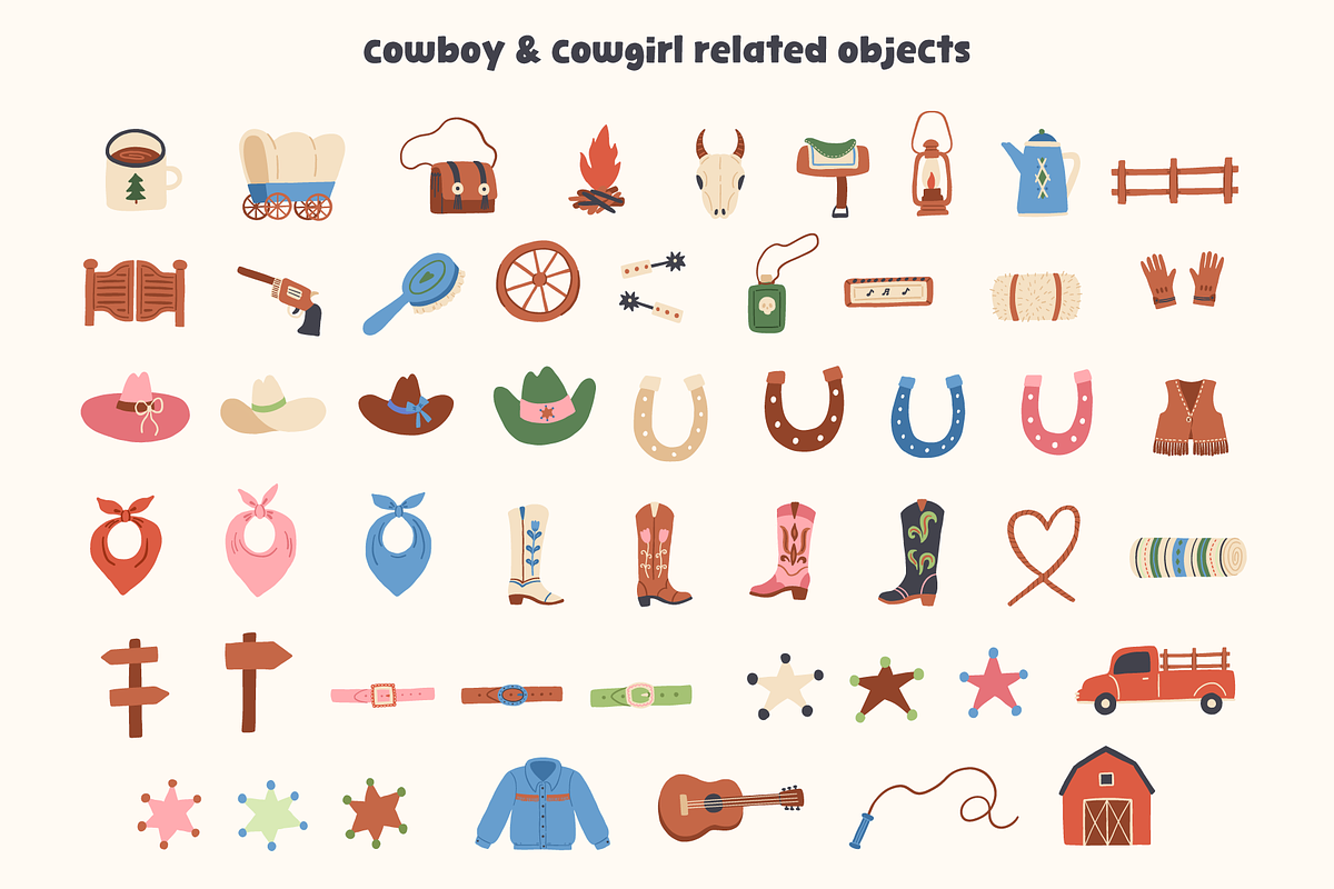 Sweet Western Collection. Vector, an Object Illustration by Digitaliya (Photo 4 of 10)