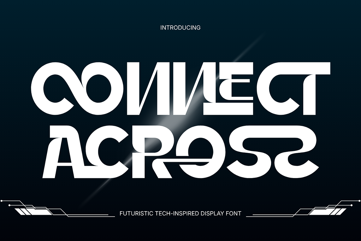CONNECT ACROSS - GEOMETRIC FONT, a Sans Serif Font by 177Studio (Photo 1 of 8)