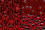 20 Seamless Red and Black Horror Set, a Pattern Graphic by Nordic Design (Thumbnail 8 of 9)