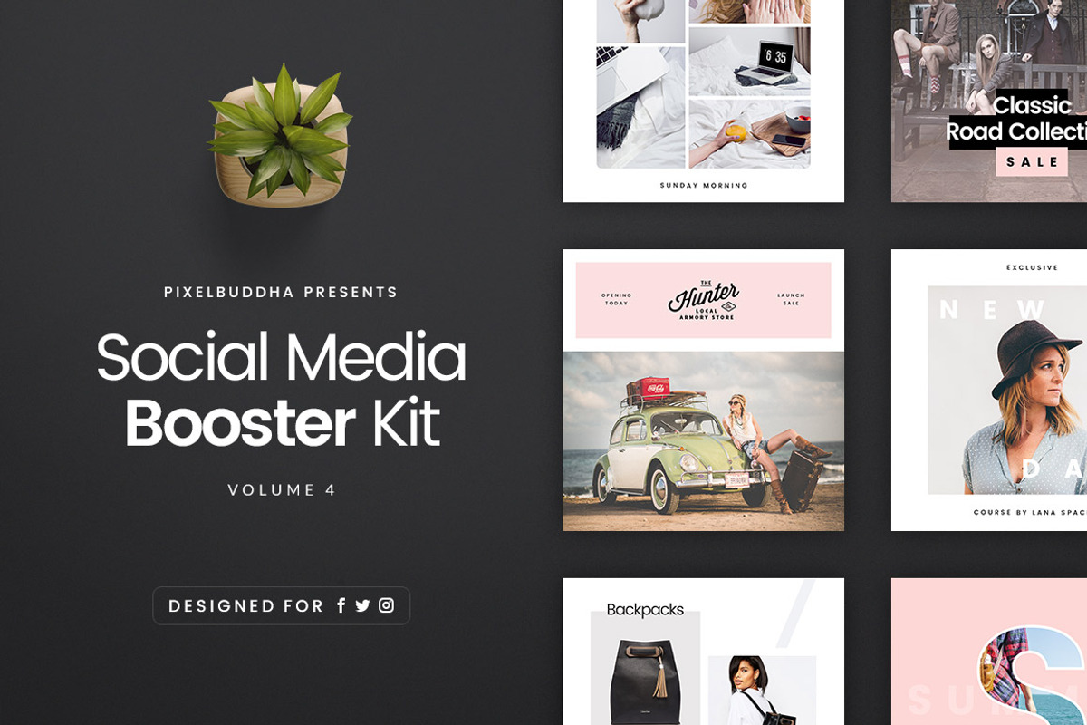 Social Media Booster Kit 4, a Social Media Template by pixelbuddha.net (Photo 1 of 7)