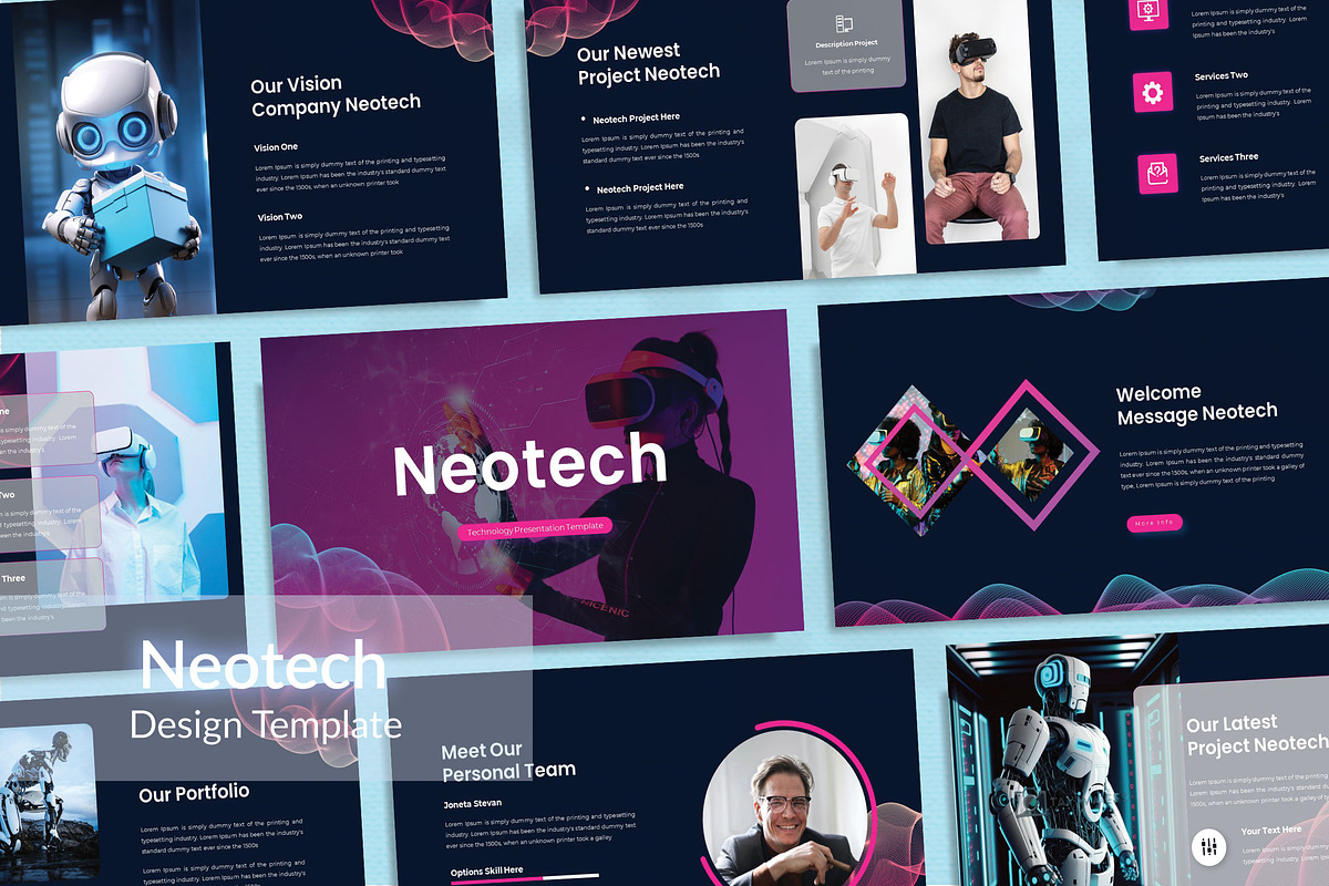 Neotech Powerpoint, a Presentation Template by yanindesign (Photo 1 of 5)