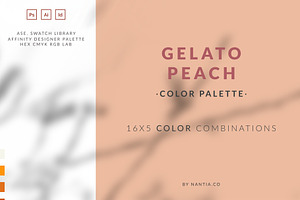 Color Palettes Swatches Peach Gelato, a Palette Add-On by Greek fonts by nantia.co