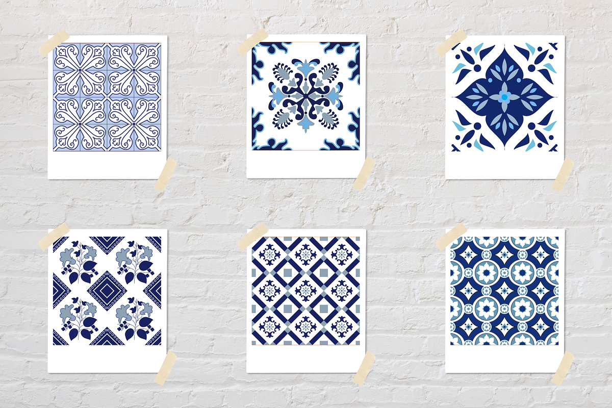 Vector seamless azulejos patterns., a Pattern Graphic by Getalo Viktoriia (Photo 5 of 8)
