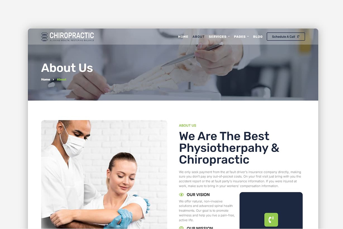 Chiropractic WordPress Theme, a WordPress Template by Your Theme Shop (Photo 2 of 9)