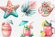 Watercolor Blush & Mint Summer, an Illustration by Black Bird Studio (Thumbnail 5 of 6)