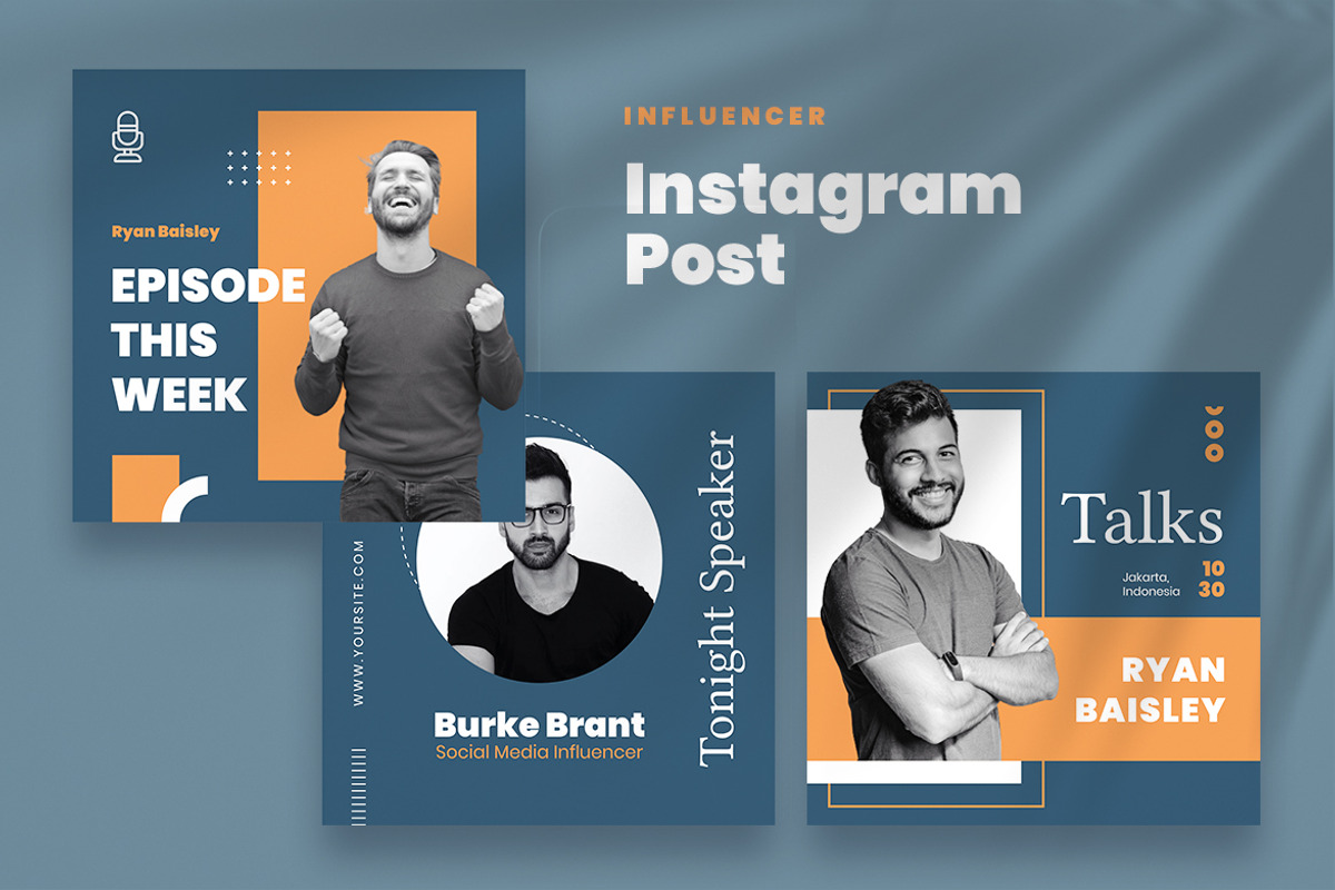 Influencer Instagram Post, a Social Media Template by Rahardi Creative (Photo 4 of 4)
