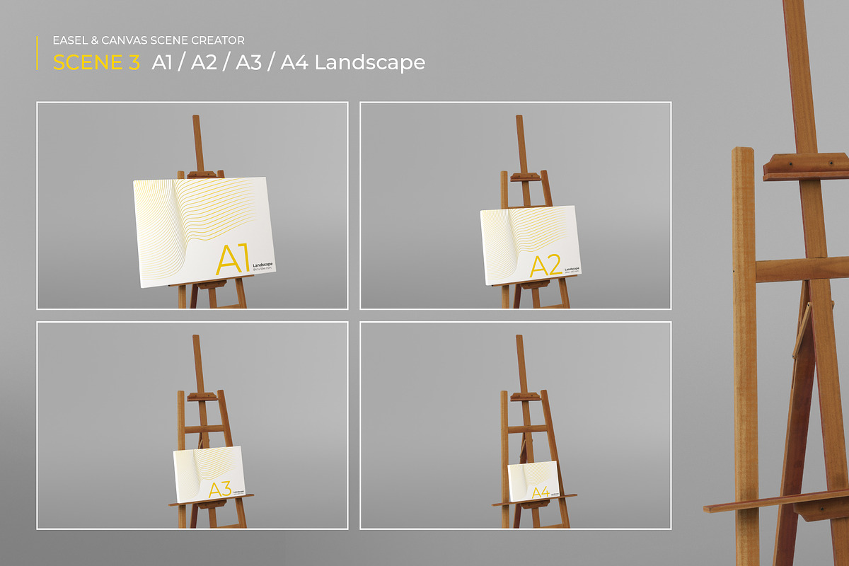 Easel & Canvas Scene Creator, a Product Mockup by KIPET (Photo 15 of 18)