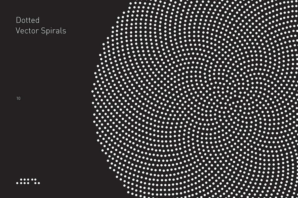 10 Dotted Vector Spirals, an Object Graphic by Trym (Photo 1 of 5)