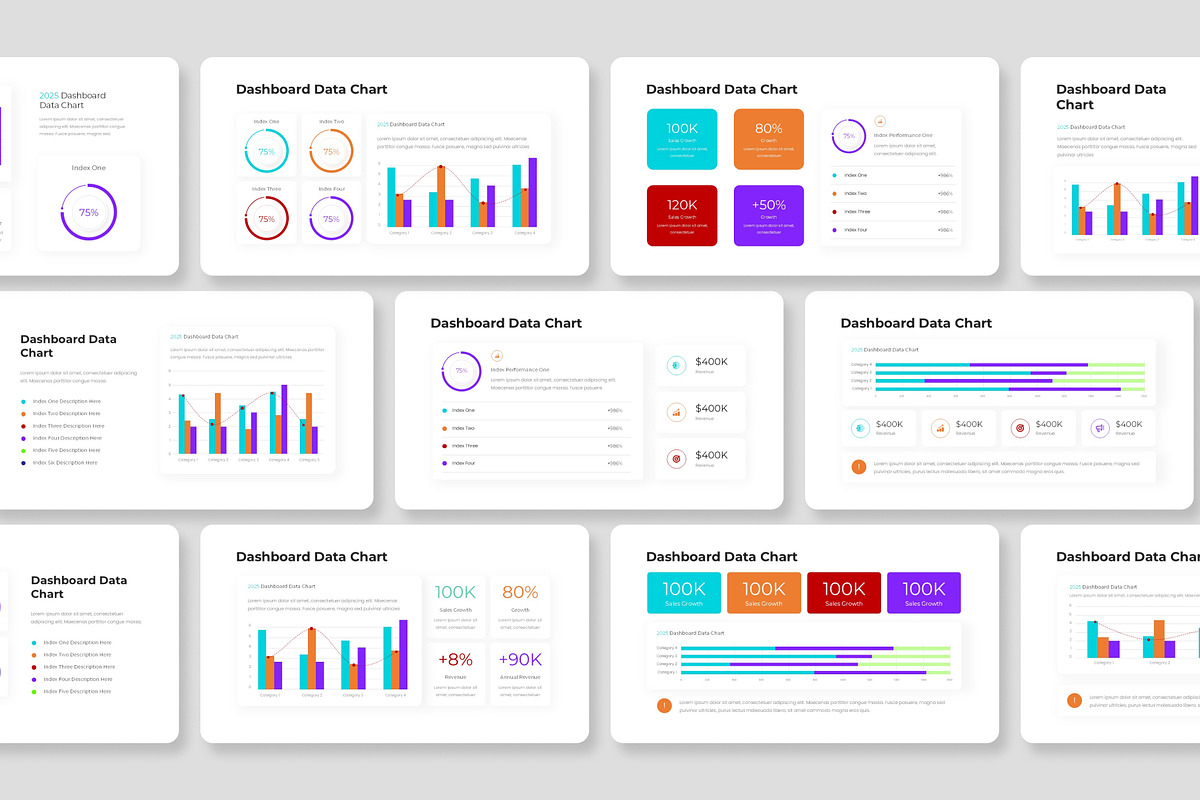 Dashboard Data Chart Google Slides, a Presentation Template by Premast (Photo 3 of 4)