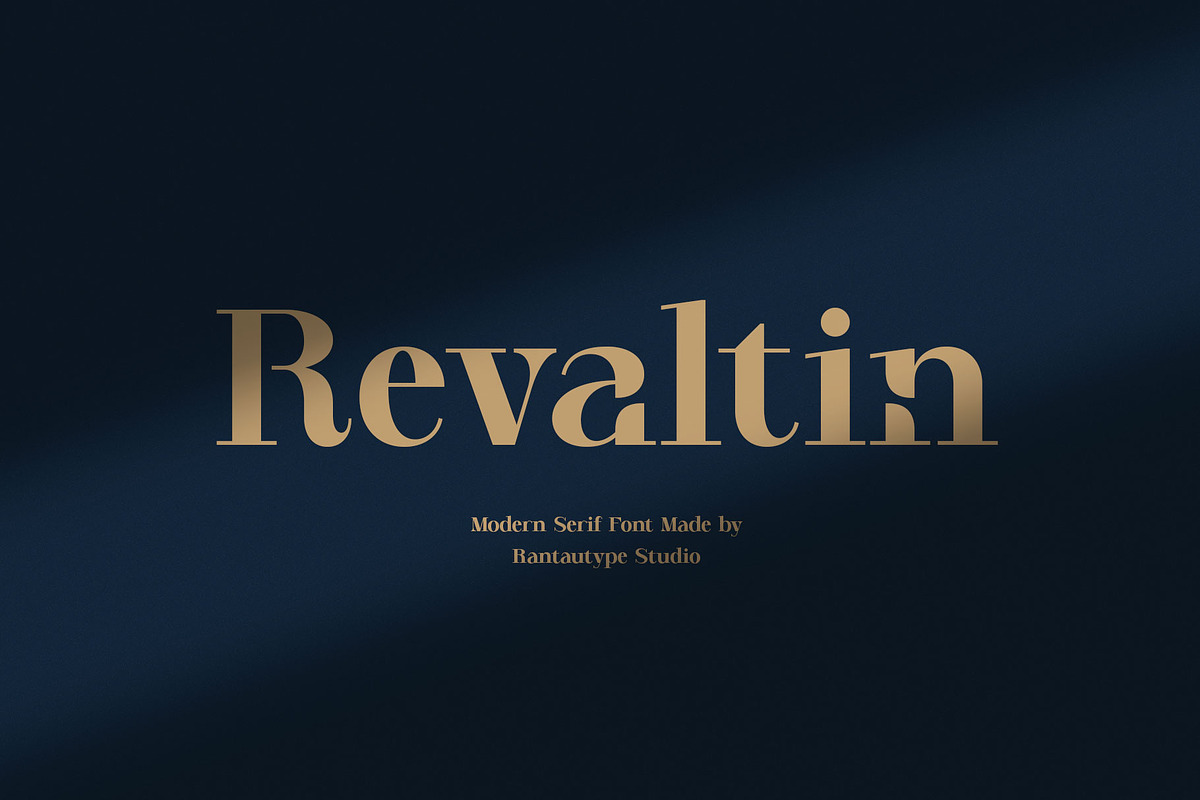 Revaltin Modern Serif Font, a Serif Font by RantautypeStudio (Photo 1 of 15)