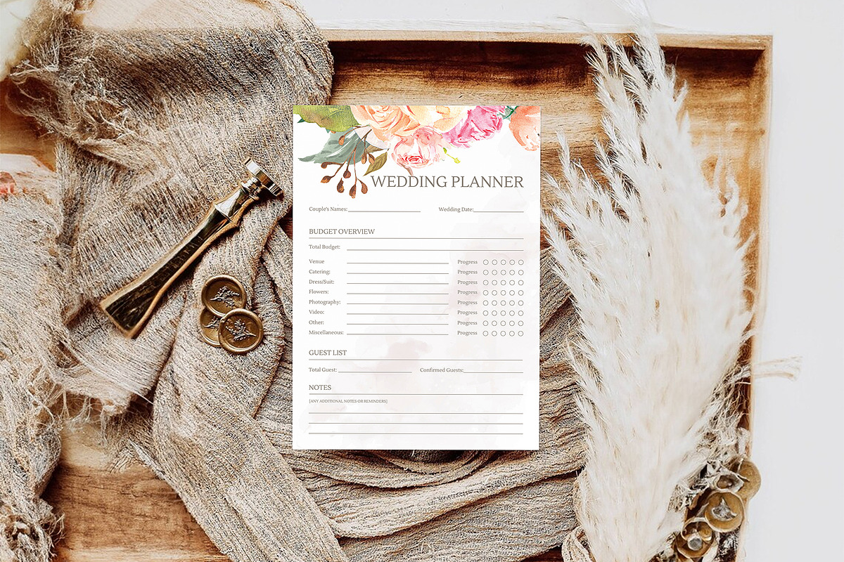 Wedding Planner Template, a Stationery Template by ShineOnWedding (Photo 2 of 10)