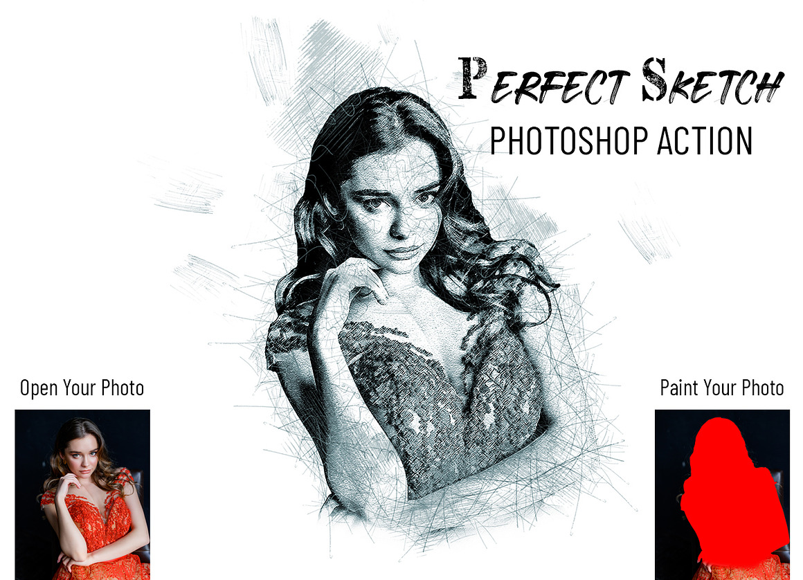 19 in 1 Sketch PS Action  Bundle, an Action Add-On by Studio Retouch (Photo 6 of 26)