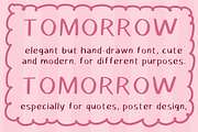 tomorrow handwritten font, a Handwritten Font by Ashiya Pixel (Thumbnail 1 of 9)