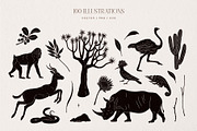 Starlit Safari Graphic Collection, an Animal Illustration by rouxsupplyco (Thumbnail 2 of 16)