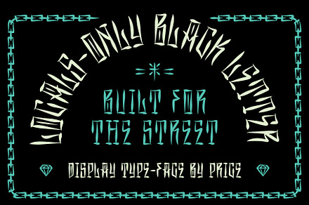 Locals Only Black Letter