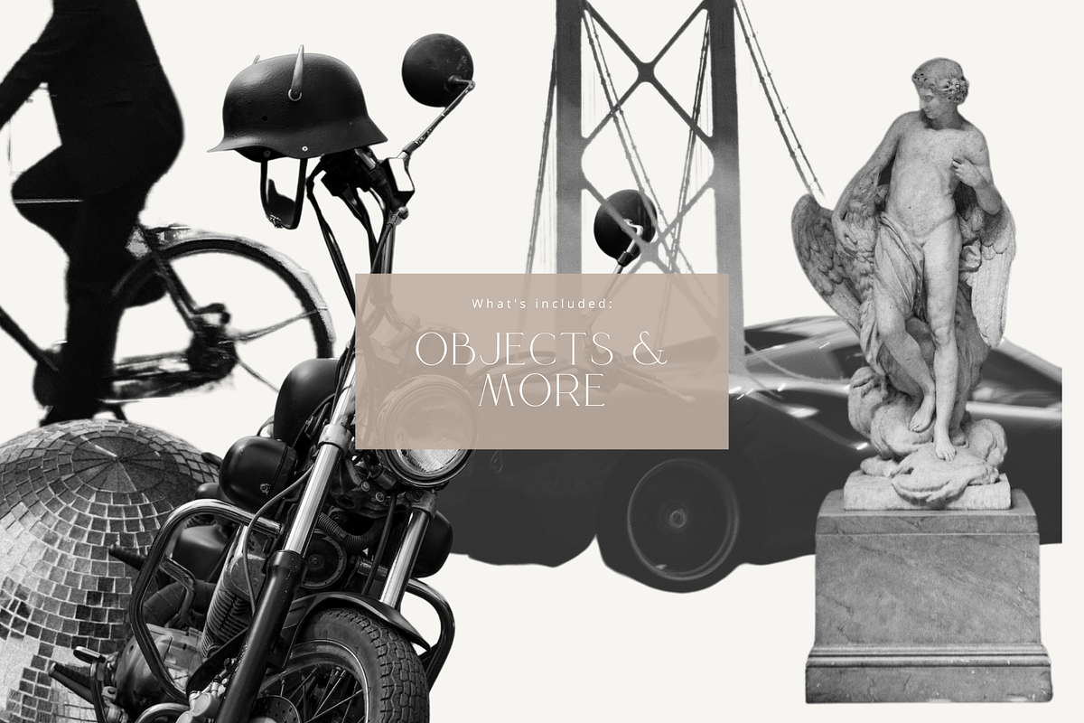 Black & White Collage Creator Bundle, an Illustration by 98 Created (Photo 10 of 10)