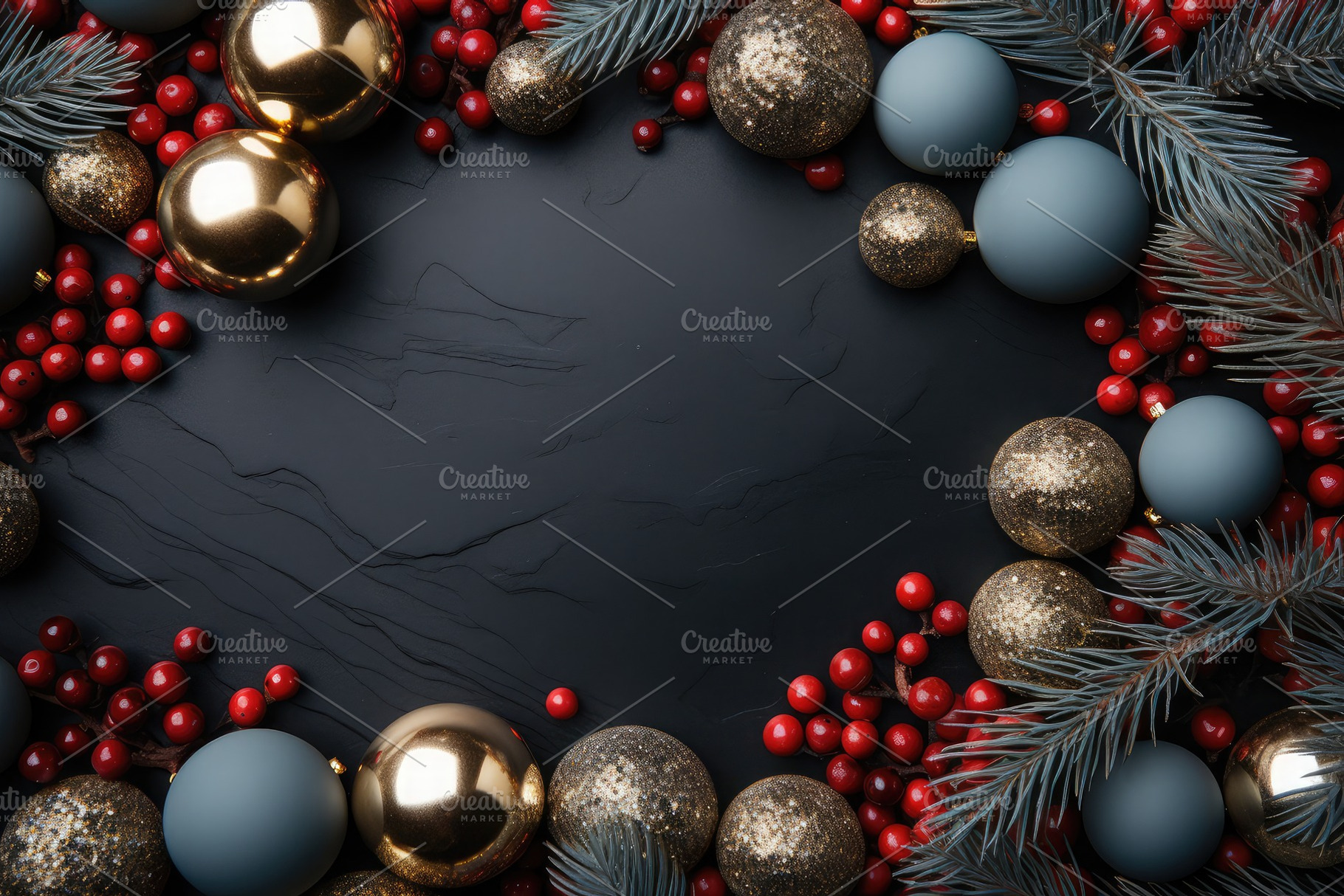 Christmas greeting design with blank, a Photo by SaroStock