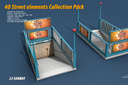 40 Street elements Collection Pack, an Architecture 3D Model by multimedia4ds (Thumbnail 46 of 70)