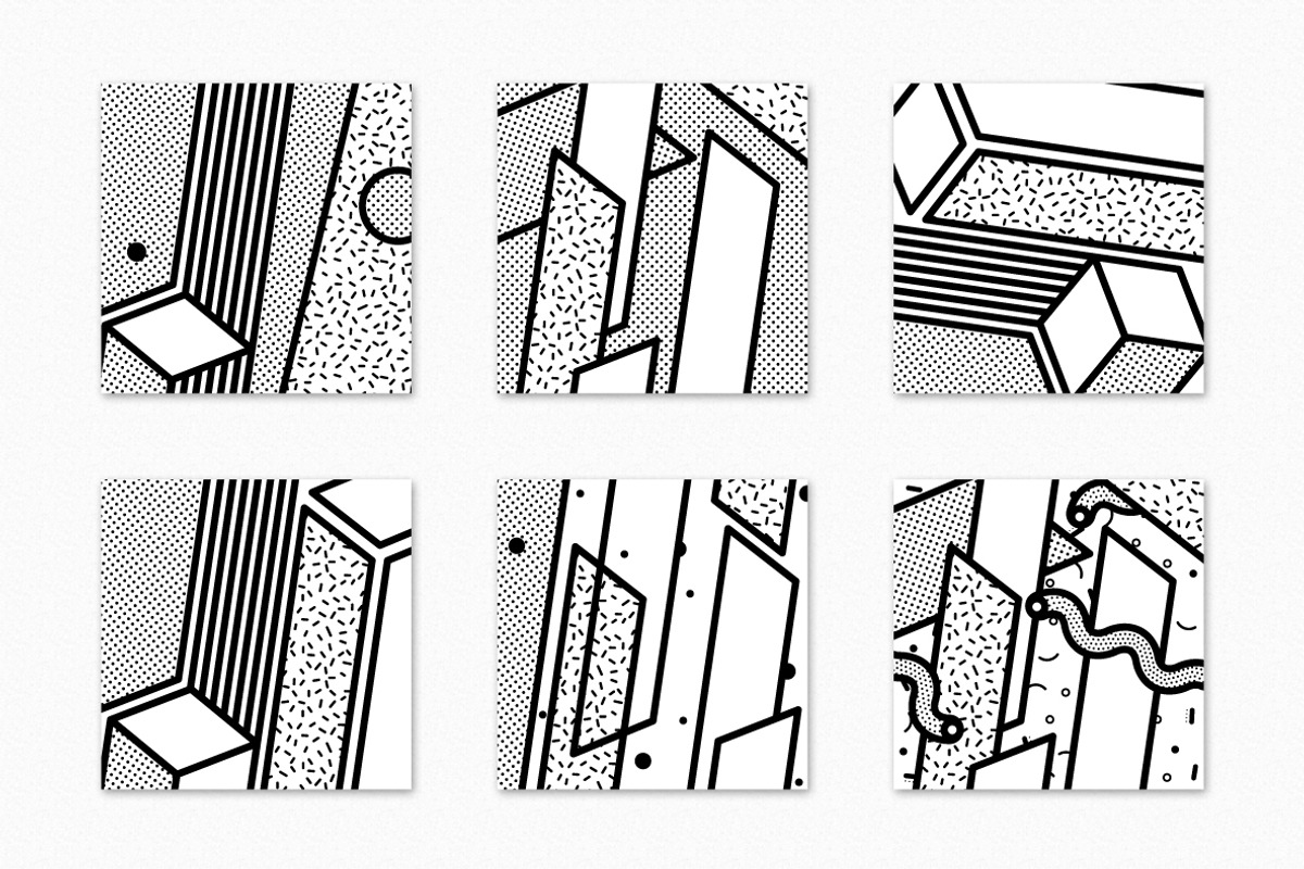 40 Vector Bright Backgrounds in 80s, a Pattern Graphic by softulka (Photo 6 of 13)