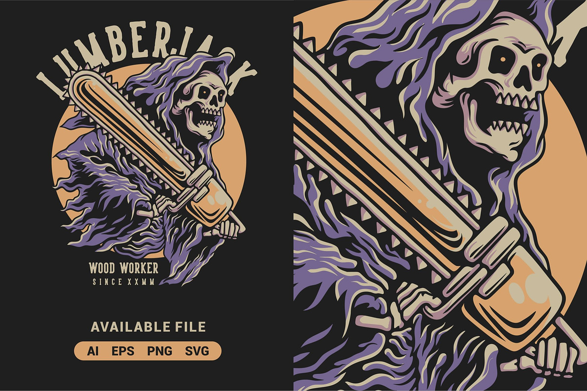 Lumberjack Vector Illustration, an Illustration by ImoogiStudio