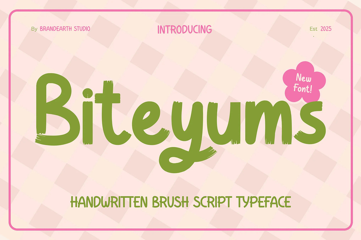 Biteyums – Playful Brush Script Font, a Script Font by Brand Earth (Photo 7 of 7)