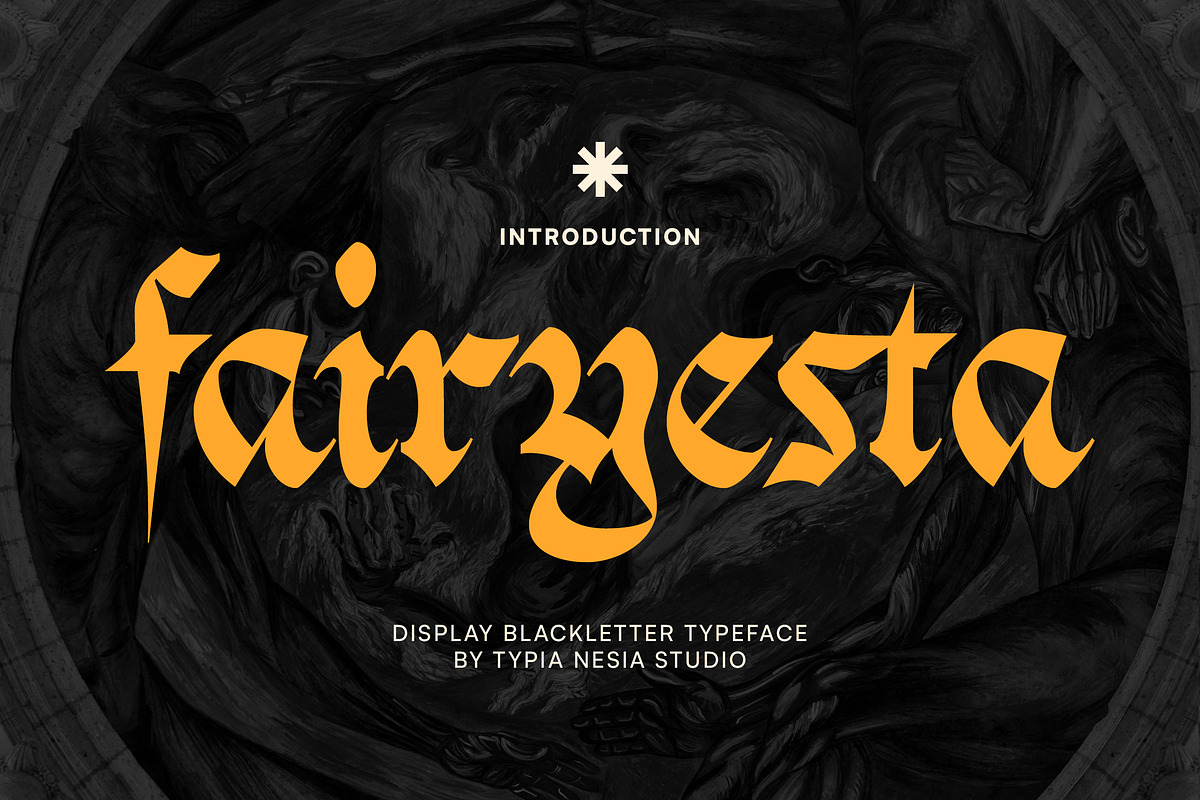 Fairyesta - Blackletter Gothic Font, a Blackletter Font by Typia Nesia (Photo 1 of 12)
