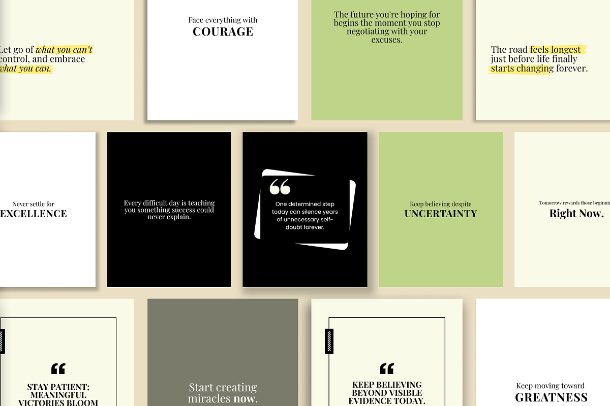 INSPIRING MINDSET 50 INSTAGRAM POST, a Social Media Template by RB Boutique (Photo 2 of 8)
