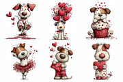 Whimsical Valentines Dog Clipart, an Illustration by Daily.Designs (Thumbnail 6 of 8)