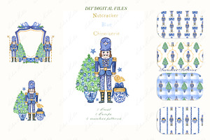 Nutcracker Blue Chinoiserie Crest