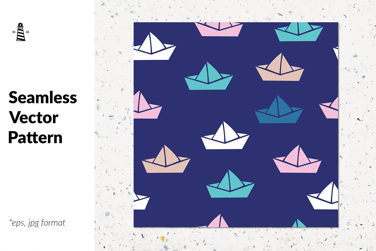 Nautical seamless pattern, a Pattern Graphic by Norse Studio