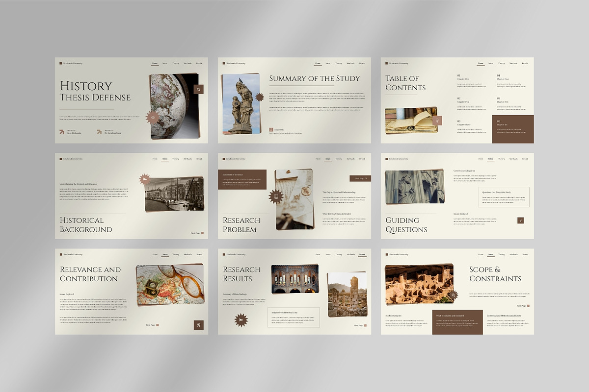 Brown White Simple Thesis Defense preview 4