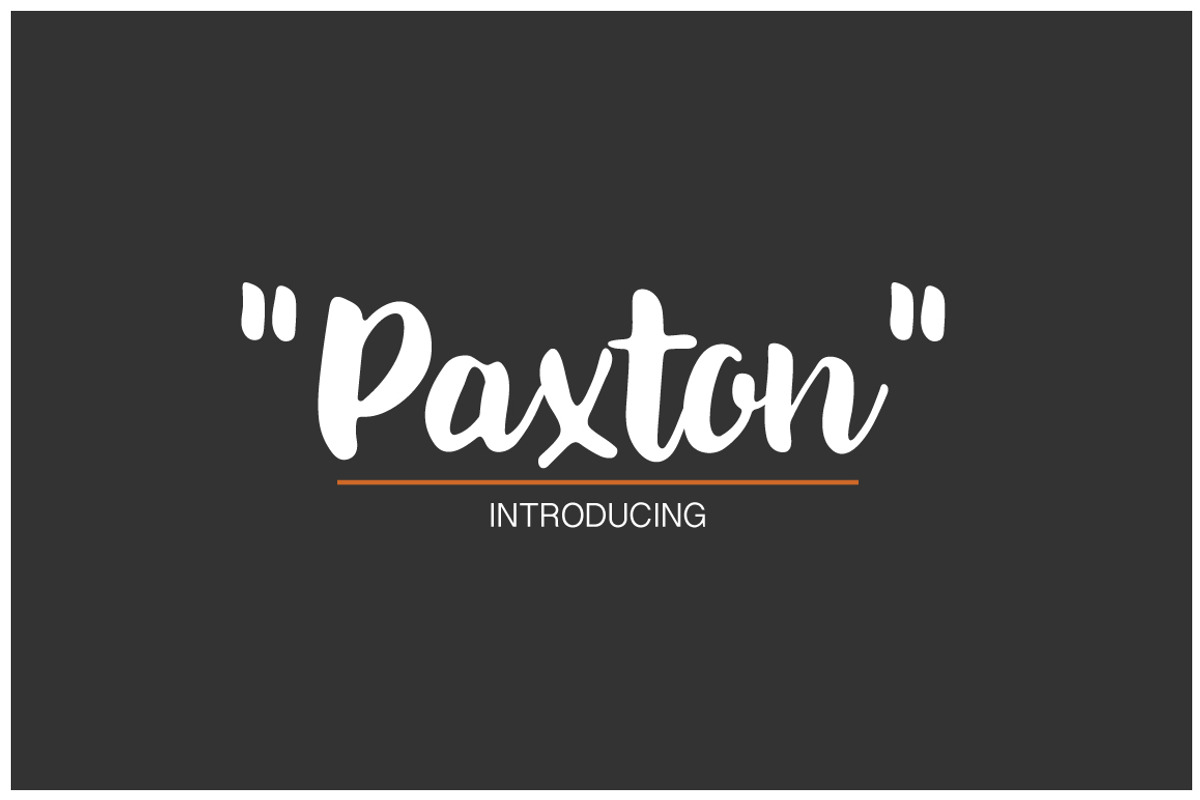 Paxton | A chic Hand written Font