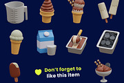 Ice Cream & Desserts 3D Icon, a Food & Drink 3D Model by orenjidesign (Thumbnail 8 of 8)