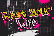 Breaking Noise - Graffiti Font, a Handwritten Font by BeadyLab (Thumbnail 6 of 7)
