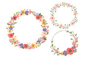 Floral Vector Wreaths in Wildflowers, an Illustration by Amanda Ilkov (Thumbnail 2 of 4)