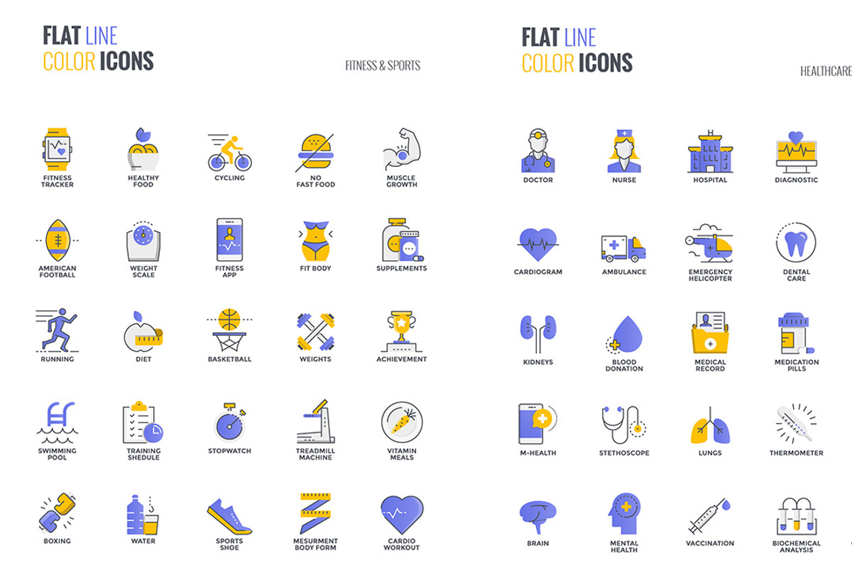 Set of flat smooth gradient icons, an Icon by Creative Graphics (Photo 6 of 12)