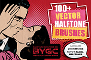 Heartfelt Halftone Vector Brushes, a Brush Add-On by BackYard Graphics Co. (Thumbnail 1 of 15)
