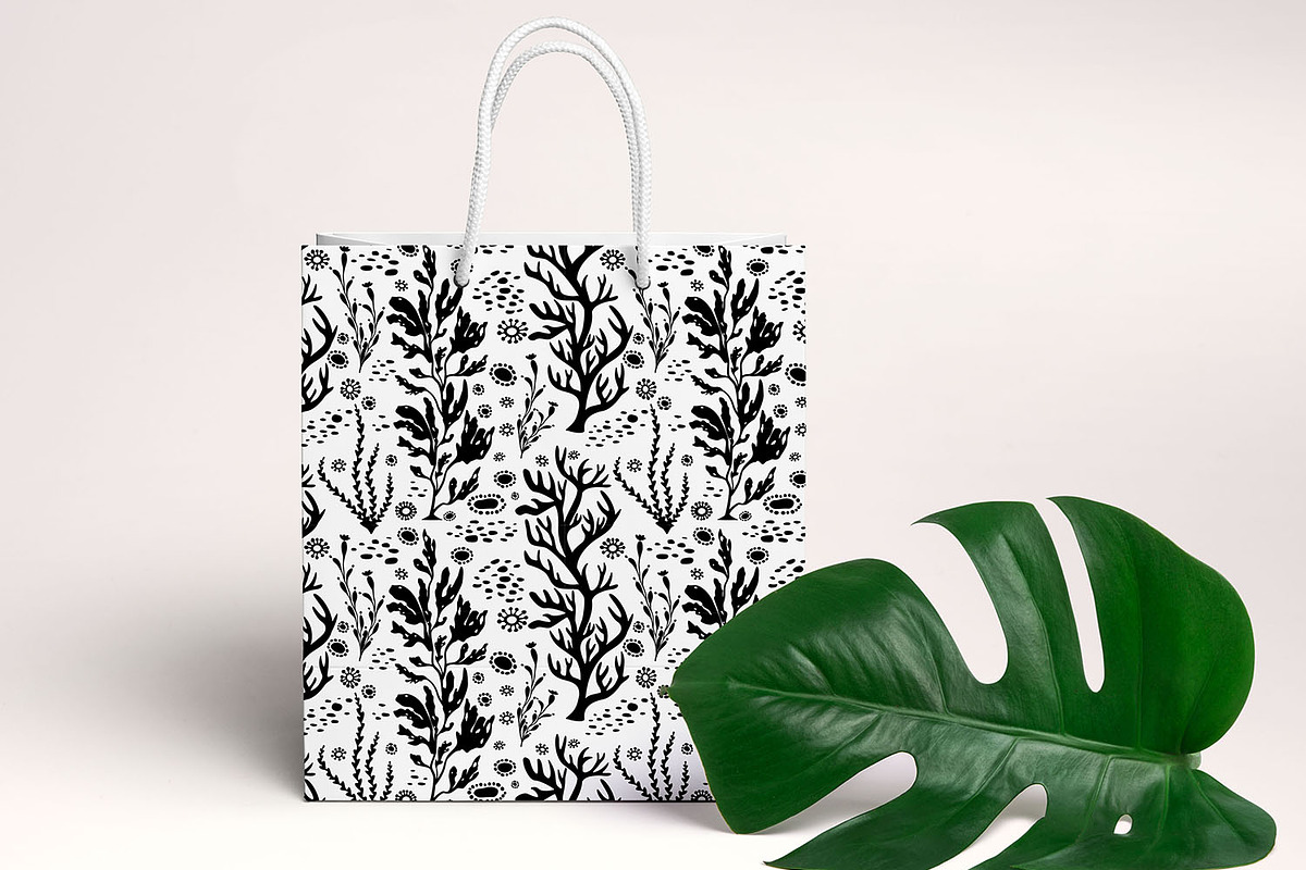 Seaweed pattern brushes for AI, a Brush Add-On by SHMEL_Studio (Photo 2 of 6)