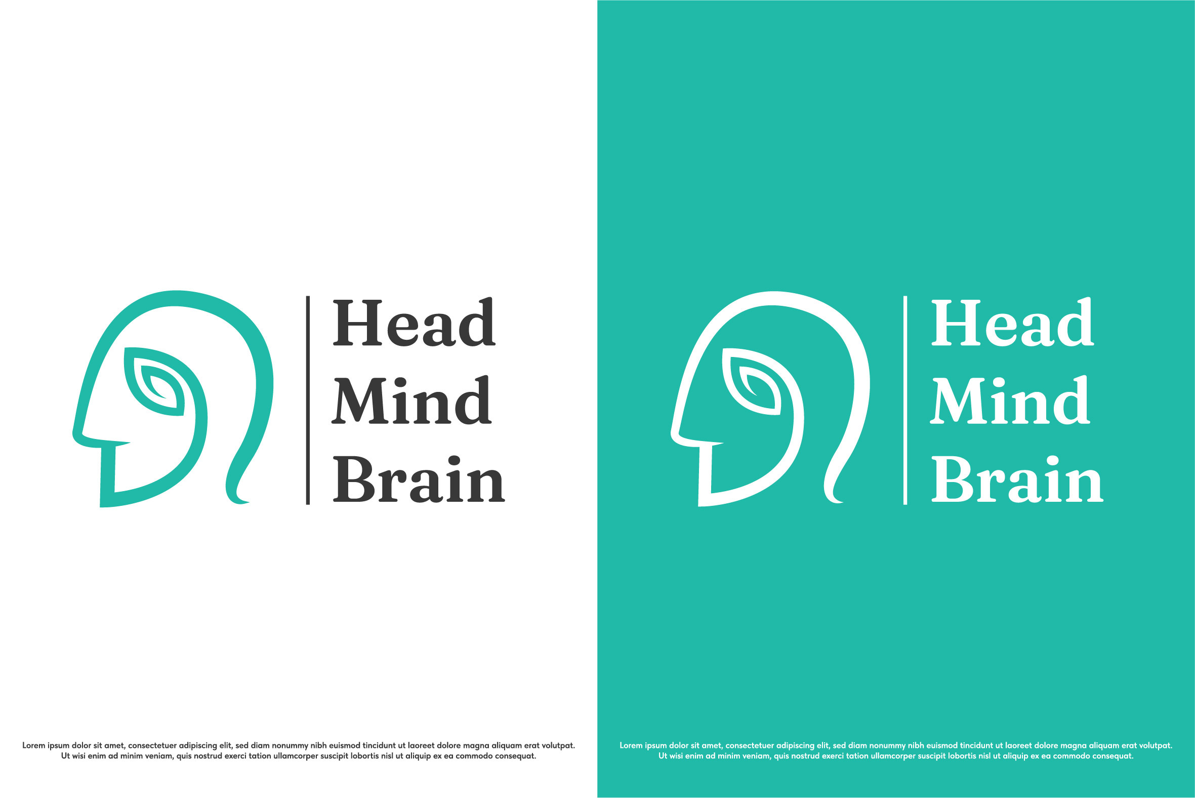 Head mind logo design template