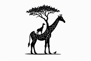 Giraffe Silhouette Vector design, an Illustration by Amazin_art (Thumbnail 2 of 21)
