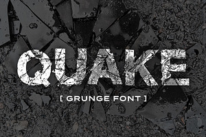 Quake - All Caps Grunge Font