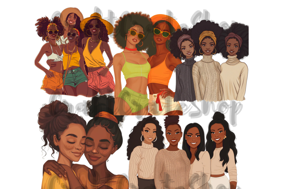 Sisterhood Clipart, an Illustration by CraftCrateShop (Photo 6 of 7)