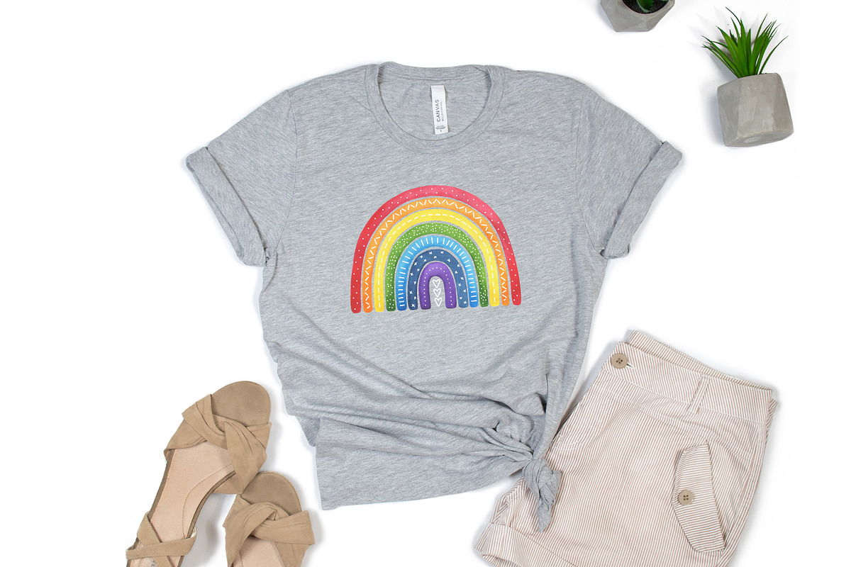 Watercolor rainbow clipart, an Object Graphic by Naty Art (Photo 5 of 6)