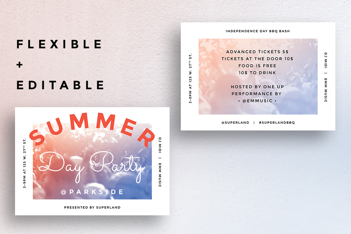 Summer + July 4th Event Flyer, a Flyer Template by Everyday Monster Creative (Photo 2 of 3)