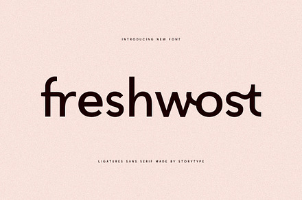 Freshwost Ligatures Sans Serif Font, a Sans Serif Font by Storytype Studio