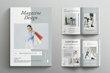 Magazine Layout with Brown Accents