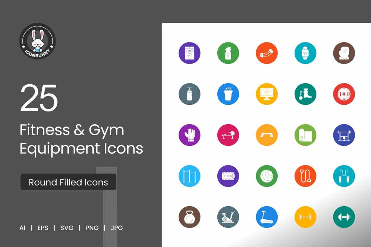 Fitness & Gym Equipment Round Filled, an Icon by IconBunny (Photo 1 of 2)