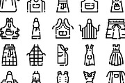 Cooking apron uniform set line icons, an Object Graphic by pikepicture (Thumbnail 3 of 3)